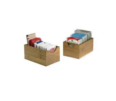 Vaschetta portabustine - in bamboo - 7 x 11 x 5,5 cm - colore naturale - conf. 6 pezzi - Leone - S0079 - 91097A - DMwebShop