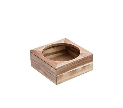 Supporto per ciotola - in bamboo - 26 x 26 x 11 cm - colore naturale - Leone - s0088 - 8024112000880 - DMwebShop