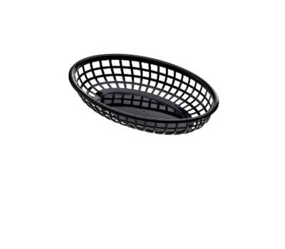 Cestino americano ovale - in plastica - 27,5 x 17,5 x 4 cm - nero - conf. 12 pezzi - Leone - t0509 - 8024112990693 - DMwebShop
