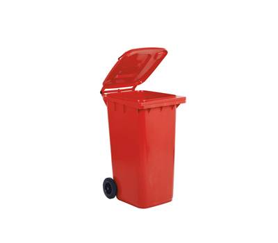 Bidone carrellato per raccolta differenziata - 240 lt - rosso - Mobil Plastic - 1/240/5-ROB - 91124A - DMwebShop