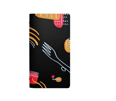 Portamenu' linea Spaghetti - 18 x 31,6 cm - nero - conf. 3 pezzi - Stilcasa - F360035 - 8033630026760 - DMwebShop
