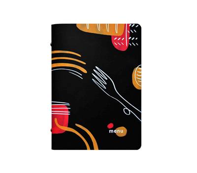 Portamenu' linea Spaghetti - A5 - 17 x 23 cm - nero - conf. 3 pezzi - Stilcasa - F360045 - 8033630026777 - DMwebShop