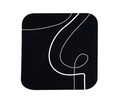 Sottobicchiere linea Linee - 10 x 10 cm - nero - conf. 6 pezzi - Stilcasa - F360065 - DMwebShop