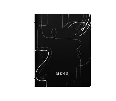 Portamenu' linea Linee - A4 - 24,6 x 31,6 cm - nero - conf. 3 pezzi - Stilcasa - F360075 - 8033630025992 - DMwebShop