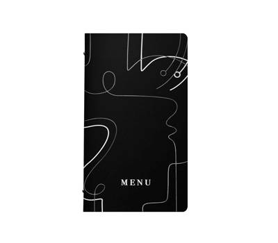 Portamenu' linea Linee - 18 x 31,6 cm - nero - conf. 3 pezzi - Stilcasa - F360085 - 8033630026043 - DMwebShop