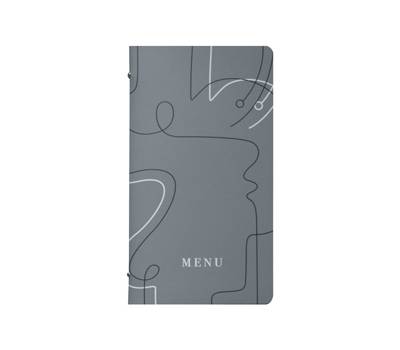 Portamenu' linea Linee - 18 x 31,6 cm - Grigio tortora - conf. 3 pezzi - Stilcasa - F360081 - 8033630026050 - DMwebShop