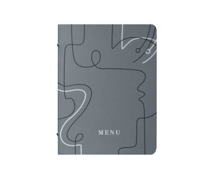 Portamenu' linea Linee - A5 - 17 x 23 cm - tortora - conf. 3 pezzi - Stilcasa - F360091 - 8033630026104 - DMwebShop