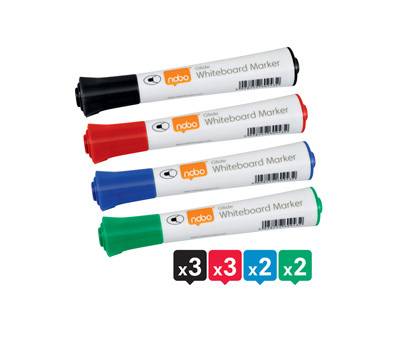 Pennarelli Glide per lavagne bianche - punta tonda - colori assortiti - astuccio 10 pezzi - Nobo - 1915268 - 5028252609449 - DMwebShop Pennarelli Glide per lavagne bianche - punta tonda - colori assortiti - astuccio 10 pezzi - Nobo - 1915268 - 5028252609449 - DMwebShop