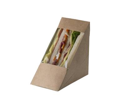 Scatole per sandwich Street Food in carta kraft - 12,3 x 7,2 x 12,3 cm - conf. 100 pezzi - Leone - H0713 - 8024112005519 - DMwebShop