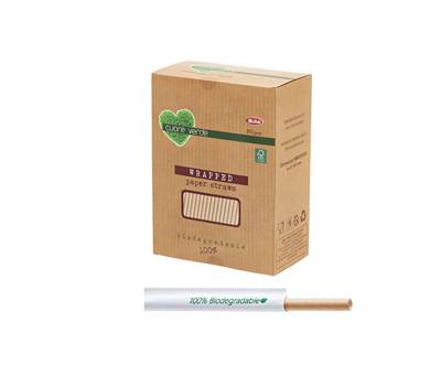 Cannucce kraft imbustate bio - 21 cm - conf. 250 pezzi - Leone - B950 - 8024112015532 - DMwebShop