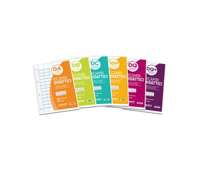 Ricambi didattici forati - A4 - 40 fogli carta 100 gr - 1 rigo - con margine - Blasetti - 7433 - 8007758274334 - DMwebShop