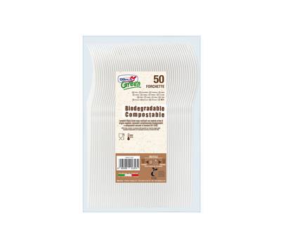 Forchette in Estabio avorio Green - conf. 50 pezzi - Dopla - 03903 - 8005090013574 - DMwebShop