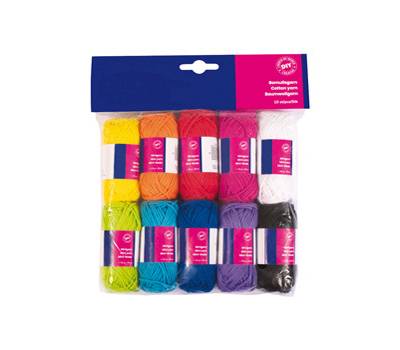 Matassa 100% cotone - lunghezza 30 mt - colori assortiti - set 10 pezzi - Cwr - 12626 - 7394311922100 - DMwebShop