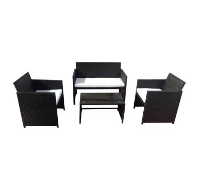 Salotto Valencia - nero-bianco - set 4 elementi - Garden Friend - S1383022 - 8023755040321 - DMwebShop