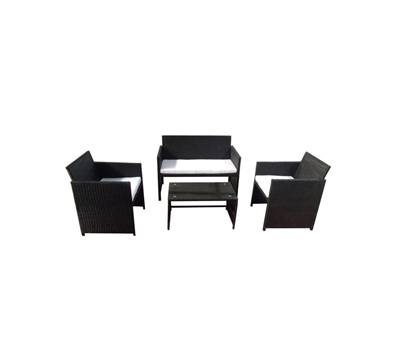 Salotto Valencia - nero-bianco - set 4 elementi - Garden Friend - S1383022 - 8023755040321 - DMwebShop
