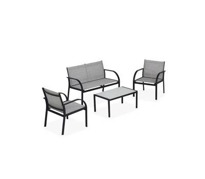 Salotto Ankara - nero-grigio - set 4 elementi - Garden Friend - S1617067 - 8023755053338 - DMwebShop