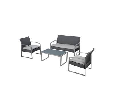 Salotto Alicante - nero-grigio - set 4 elementi - Garden Friend - S1304522 - 8023755052041 - DMwebShop