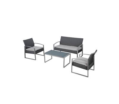 Salotto Alicante - bianco-grigio - set 4 elementi - Garden Friend - S1304523 - 8023755052034 - DMwebShop