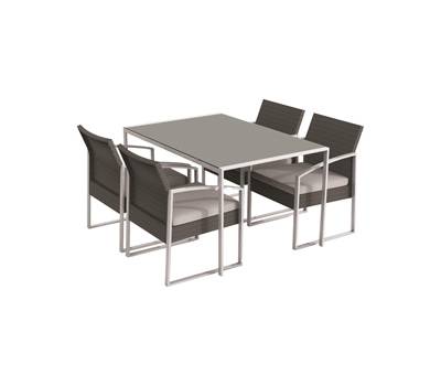 Set pranzo Bilbao - nero-grigio - set 5 elementi - Garden Friend - S1304592 - 8023755055226 - DMwebShop