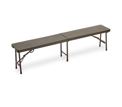 Panca pieghevole - in HDPE - 44 x 30 x 183 cm - noce - Garden Friend - P1714195 - 8023755052003 - DMwebShop