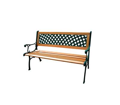 Panca da giardino Rombo - in ghisa e legno - 74 x 52 x 125 cm - Garden Friend - P1283001 - 8023755037253 - DMwebShop