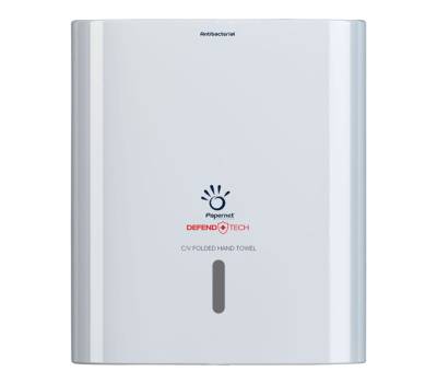 Dispenser antibatterico Defend Tech - per asciugamani piegati a C-V - Papernet - 416143 - 8024929561437 - DMwebShop