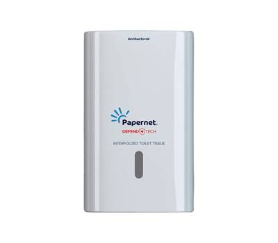 Dispenser antibatterico Defend Tech - per carta igienica interfogliata - Papernet - 416147 - 8024929561475 - DMwebShop Dispenser antibatterico Defend Tech - per carta igienica interfogliata - Papernet - 416147 - 8024929561475 - DMwebShop