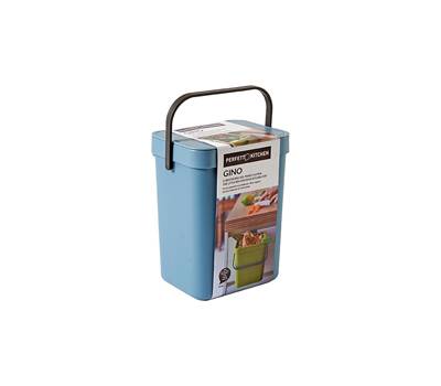 Pattumiera Gino - per rifiuti organici - 5 lt - azzurro - Perfetto - 29101 - 8052474291011 - DMwebShop