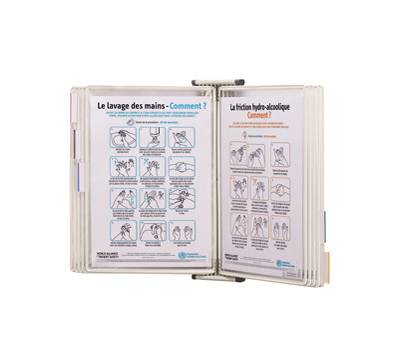 Leggio antibatterico - da muro - 10 buste - A4 - bianco - Djois - B414502 - 3377994145022 - DMwebShop