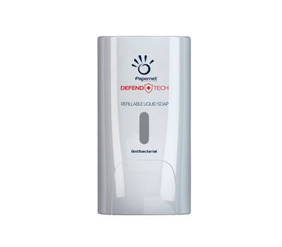 Dispenser antibatterico Defend Tech - per sapone liquido e gel - Papernet - 416149 - 8024929261498 - DMwebShop