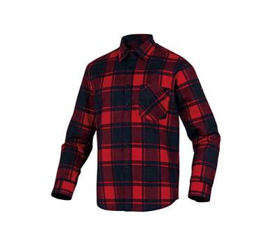 Camicia da lavoro Ruby - flanella di cotone - taglia L - rosso-nero - Deltaplus - RUBYROGT - 3295249249731 - DMwebShop