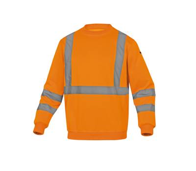 Felpa sportiva Astral - alta visibilita' - taglia L - arancio fluo - Deltaplus - ASTRAORGT - 3295249250355 - DMwebShop