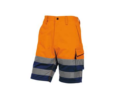 Bermuda da lavoro PHBE2 - alta visibilita' - panostyle - tg. L - arancio fluo - Deltaplus - PHBE2OMGT - 3295249215767 - DMwebShop