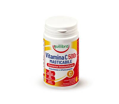 Integratore masticabile Vitamina C 500MG - sistema immunitario - 60 compresse (1,4 gr cad.) - Equilibra - VIC500 - 8000137004317 - DMwebShop