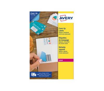 Etichette adesive coprenti BlockOut in carta permanenti 199,6 x 143,5 mm 2 etichette per foglio 25 fogli bianco Avery L4611 - 21869