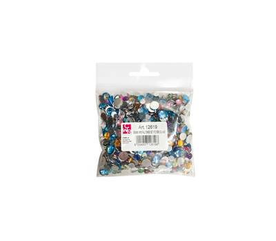 Gemme Kristall tonde diametro 6 10 mm colori assortiti Deco 12619 - 21335