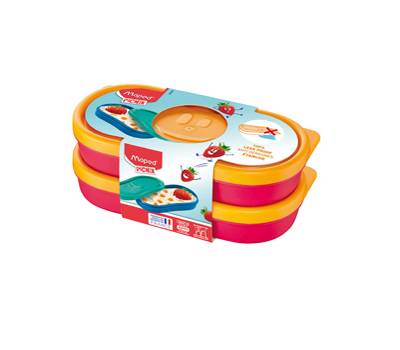 Snack box Picnik Concept rosa corallo set 2 pezzi - 24385