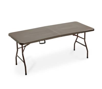 Tavolo Horeca pieghevole 74 x 76 x 183 cm HDPE noce - 25043