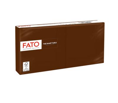 Tovagliolo carta 24 x 24 cm 2 veli cioccolato Fato 82546003 - 24026
