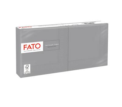 Tovagliolo carta 25 x 25 cm 2 veli grigio Fato 82237003 - 23746