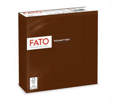 Tovagliolo carta 33 x 33 cm 2 veli cioccolata - 24024