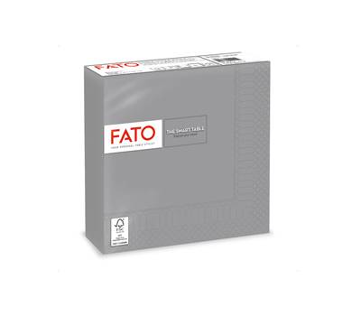 Tovagliolo carta 33 x 33 cm 2 veli grigio - 24029
