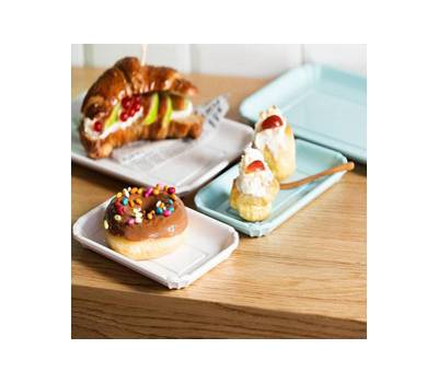 Vassoio bigne 26,5 x 16,2 cm melamina bianco - 24336