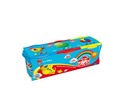 Tris barattoli da 220 gr - giallo-rosso-azzurro - Dido - 390460 - 8000144049066 - DMwebShop