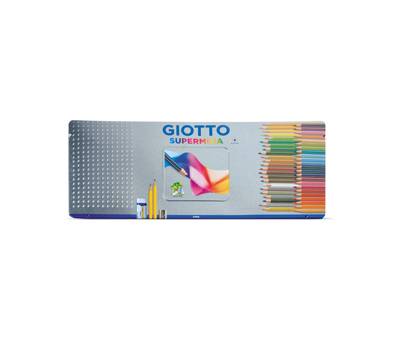 Pastello Supermina - mina 3,8 mm - colori assortiti - astuccio in metallo 50 pezzi - Giotto - 23750000 - 8000825237508 - DMwebShop