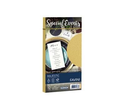 Busta Special Events metal oro - 110 x 220 mm - 120 gr - conf. 10 buste - Favini - A57H154 - 8007057747683 - DMwebShop
