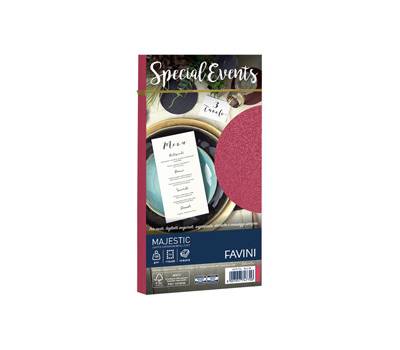 Busta Special Events metal rosso - 110 x 220 mm - 120 gr - conf. 10 buste - Favini - A57C154 - 8007057747706 - DMwebShop