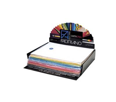 Cartoncino Cartacrea - 35 x 50 cm - 220 gr - colori assortiti - Expo 250 fogli-pezzi - Fabriano - 46403550 - 8001348127536 - DMwebShop