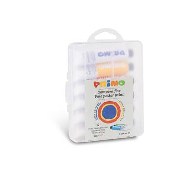 Tubi tempera - 18 ml - colori assortiti - astuccio 6 pezzi - Primo - 745T6GAP - 8006919007453 - DMwebShop