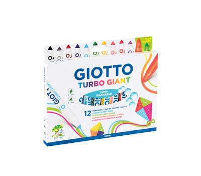 Pennarelli Turbo Giant classici - 2 colori neon - astuccio 12 pezzi - Giotto - 432000 - 8000825432002 - DMwebShop